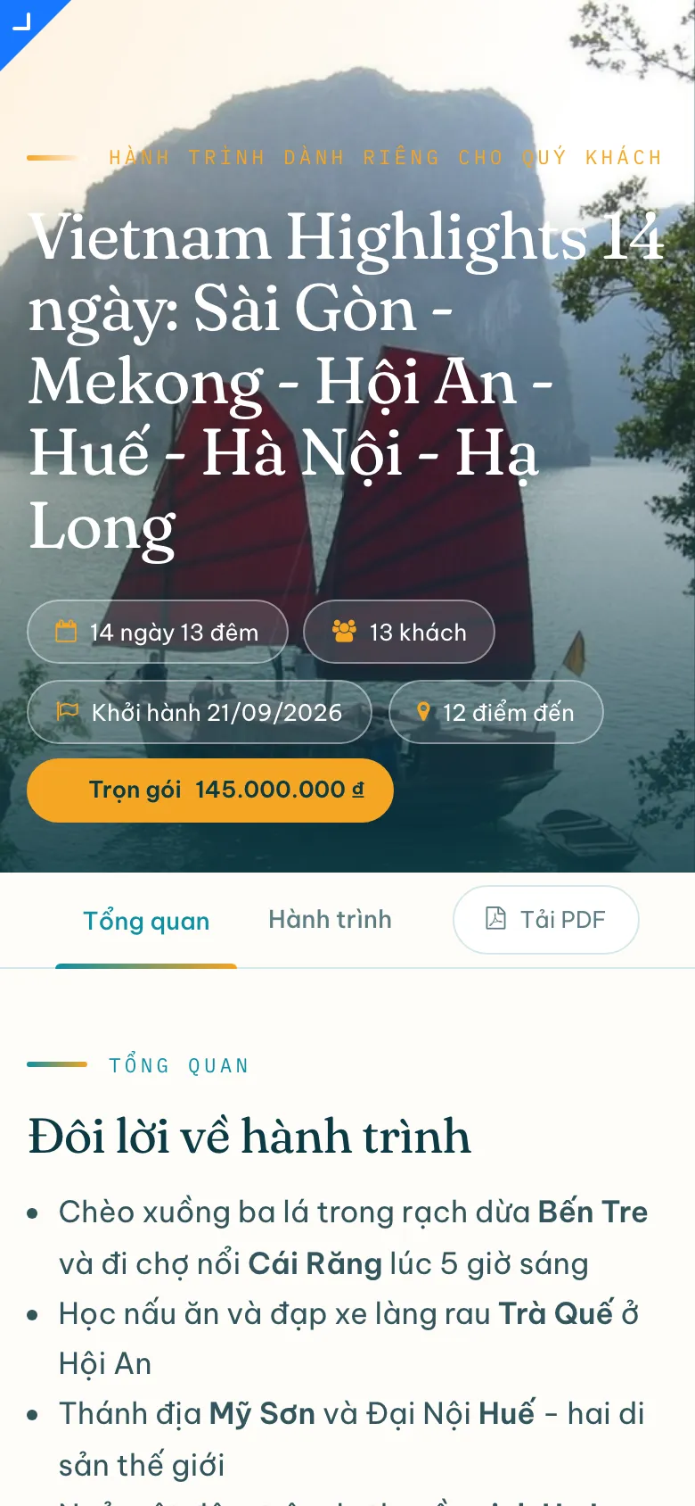 Proposal trên điện thoại — tiếng Việt